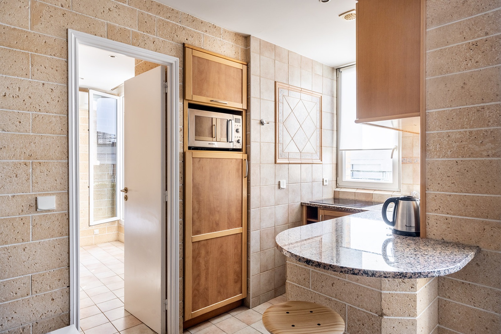 Cuisine équipée de l’Appartement familial deux pièces